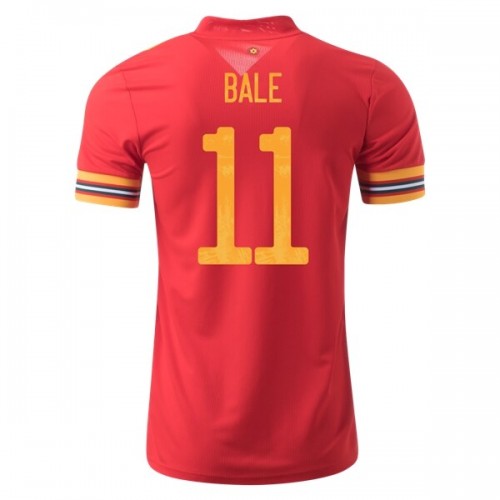 Camisolas de futebol País de Gales Gareth Bale 11 Equipamento Principal Euro 2020 Manga Curta Camisolas de futebol País de Gales Gareth Bale 11 Equipamento Principal Euro 2020 Manga Curta